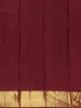 Rani Pink Floral Woven Design Pure Kanchipuram Silk Saree with Contrast Brown Zari Border