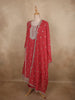 Rani Pink Floral Zari Embroidered Design Georgette Salwar Suit with Dupatta