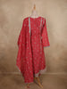 Rani Pink Floral Zari Embroidered Design Georgette Salwar Suit with Dupatta