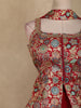 Rani Pink Floral Zari Woven Design Georgette Palazzo Suit with Dupatta
