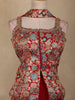 Rani Pink Floral Zari Woven Design Georgette Palazzo Suit with Dupatta