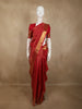 Rani Pink Flower and Geometric Zari Woven Design Pure Kanchipuram Silk Saree with Zari Border