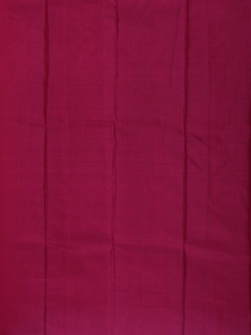 Rani Pink Geometric Design Gold Zari Woven Soft Silk Saree - Diadem