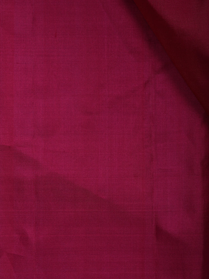 Rani Pink Geometric Design Gold Zari Woven Soft Silk Saree - Diadem