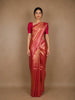 Rani Pink Geometric Design Tissue Saree