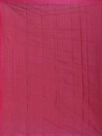 Rani Pink Leaf Design Zari Woven Soft Silk Saree - Diadem