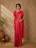 Rani Pink Leaf Motif Banarasi Silk Saree