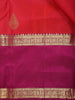 Rani Pink Paisley Butta Woven Design Pure Kanchipuram Silk Saree with Contrast Border