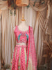 Rani Pink Peacock Woven and Stone Embellished Design Banarasi Silk Party Wear Lehenga With Matching Dupatta