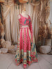 Rani Pink Peacock Woven and Stone Embellished Design Banarasi Silk Party Wear Lehenga With Matching Dupatta