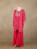 Rani Pink Printed Georgette Palazzo Salwar Suit