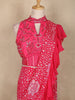 Rani Pink Sequins Embellished Design Georgette Ready To Wear Saree with Designer Blouse
