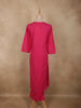 Rani Pink Solid Design Cotton Co-ord Set