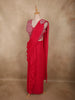 Rani Pink Solid Design Georgette Ready To Wear Saree with Designer Blouse