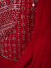 Rani Pink Solid Design Georgette Ready To Wear Saree with Designer Blouse