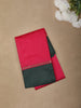 Rani Pink Solid Design Semi Silk Fancy Wear Saree with Contrast Border