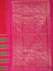 Rani Pink Solid Woven Design Pure Kanchipuram Silk Saree with Contrast Checked Border