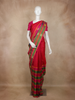 Rani Pink Solid Woven Design Pure Kanchipuram Silk Saree with Contrast Checked Border