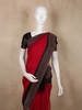 Rani Pink Stone Embellished Design Organza Designer Saree with Contrast Border