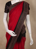 Rani Pink Stone Embellished Design Organza Designer Saree with Contrast Border