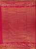 Rani Pink Woven Gold Zari Temple Border Kanchipuram Silk Saree - Diadem