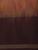 Rani Pink and Yellow Checked Woven Design Kanchipuram Silk Saree with Contrast Border