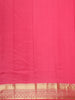 Rani Rose Pink Floral Butta Zari Woven Design Pure Kanchipuram Silk Saree with Zari Border