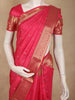 Rani Rose Pink Floral Butta Zari Woven Design Pure Kanchipuram Silk Saree with Zari Border