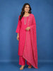 Rani Pink Butta Design Silk Cotton Salwar Suit