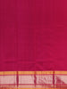 Rani Pink Floral Design Zari Border Silk Saree - Diadem