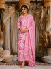 Rani Pink Floral Printed Design Cotton Salwar Suit