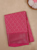 Rani Pink Geometric Pattern Fancy Cotton Saree - Diadem