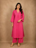 Rani Pink Solid Design Cotton Co-ord Set