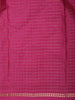 Raspberry Magenta Pink Mini Checks Design Soft Silk Fancy Wear Saree