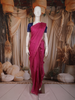 Raspberry Magenta Pink Mini Checks Design Soft Silk Fancy Wear Saree