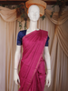 Raspberry Magenta Pink Mini Checks Design Soft Silk Fancy Wear Saree