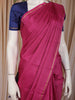 Raspberry Magenta Pink Mini Checks Design Soft Silk Fancy Wear Saree