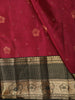 Raspberry Pink Floral Butta Zari Woven Design Pure Kanchipuram Silk Saree with Contrast Zari Border