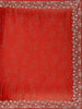 Red Abstract Designed Georgette Saree