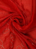 Red Abstract Designed Georgette Saree