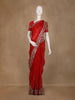 Red Abstract Designed Georgette Saree