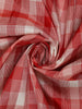 Red And White Checked Design Pure Kanchipuram Silk Saree