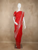 Red Banarasi Saree with Peacock Design And Designer Border