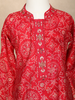 Red Bandhani Printed Cotton Kids Salwar Suit with Dupatta