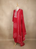 Red Bandhani Printed Cotton Salwar Suit with Dupatta