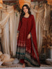 Red Bandhani Printed Design Crepe Palazzo Suit with Dupatta