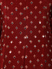 Red Bandhani Printed Design Crepe Palazzo Suit with Dupatta
