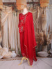 Red Beads Design Peplum Palazzo Suit with Dupatta