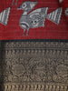 Red Bird Design Tussar Silk Saree - Diadem