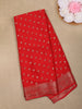 Red Butta Design Chiffon Saree